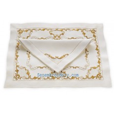 Gold hands embroidered napkins