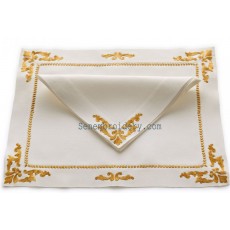 Gold hand embroidery napkins